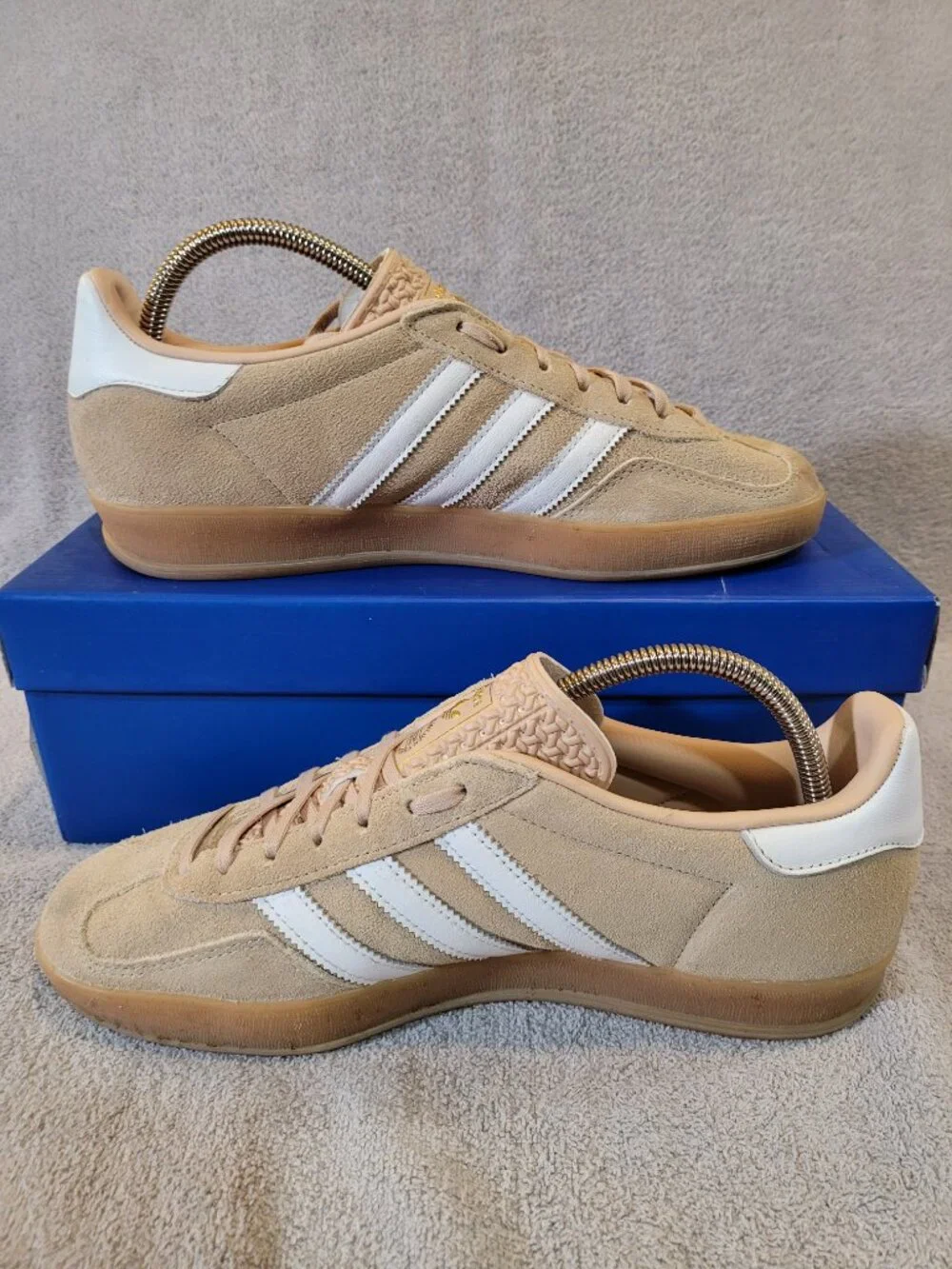 Adidas Gazelle Womens Size 9.5 Magic Beige White adidas gazelle